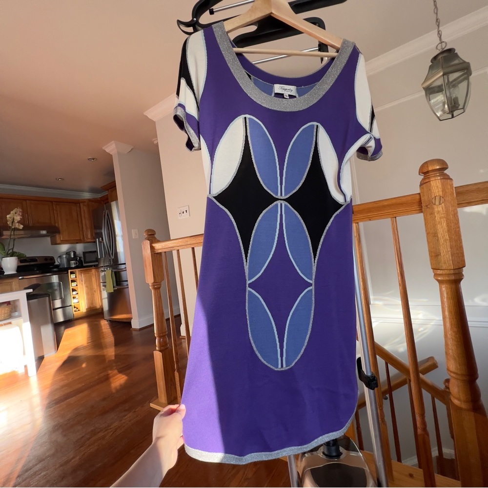 Ooto till July 1. Temperley London US 4 UK 8 mixed silk knit dress